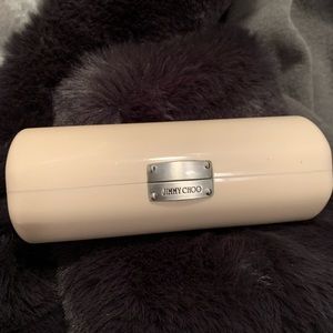 Jimmy Choo magnetic eyeglass case, cream